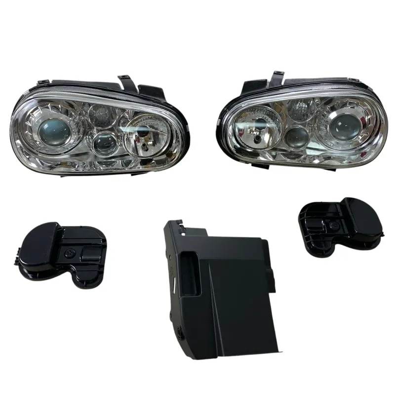 Φανάρια εμπρός Vw Golf IV R32 - chrome , χωρίς λάμπες (Η7) - σετ 2τμχ.