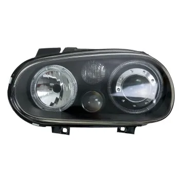 Φανάρια εμπρός Vw Golf IV R32 angel eyes - μαύρα , χωρίς λάμπες (Η7) - σετ 2τμχ.
