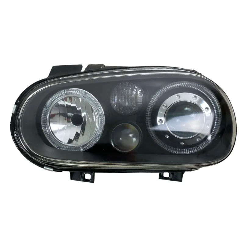 Φανάρια εμπρός Vw Golf IV R32 angel eyes - μαύρα , χωρίς λάμπες (Η7) - σετ 2τμχ.