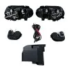 Φανάρια εμπρός Vw Golf IV R32 angel eyes - μαύρα , χωρίς λάμπες (Η7) - σετ 2τμχ.