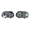 Φανάρια εμπρός Vw Golf IV R32 angel eyes - chrome , χωρίς λάμπες (Η7) - σετ 2τμχ.