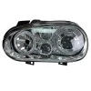 Φανάρια εμπρός Vw Golf IV R32 angel eyes - chrome , χωρίς λάμπες (Η7) - σετ 2τμχ.