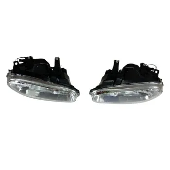 Φανάρια εμπρός Vw Golf IV R32 angel eyes - chrome , χωρίς λάμπες (Η7) - σετ 2τμχ.