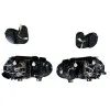 Φανάρια εμπρός Vw Golf IV R32 angel eyes - chrome , χωρίς λάμπες (Η7) - σετ 2τμχ.