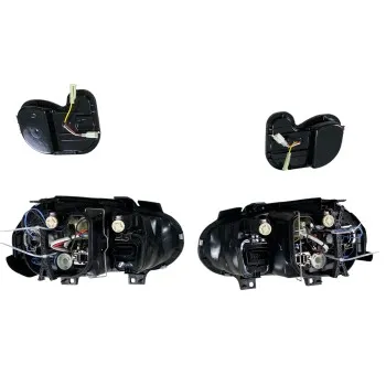 Φανάρια εμπρός Vw Golf IV R32 angel eyes - chrome , χωρίς λάμπες (Η7) - σετ 2τμχ.
