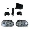 Φανάρια εμπρός Vw Golf IV R32 angel eyes - chrome , χωρίς λάμπες (Η7) - σετ 2τμχ.