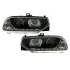 Φανάρια εμπρός Alfa Romeo 156 (1997-2003) led - μαύρα , με λάμπες (Η1) - σετ 2τμχ.