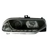Φανάρια εμπρός Alfa Romeo 156 (1997-2003) led - μαύρα , με λάμπες (Η1) - σετ 2τμχ.