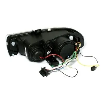 Φανάρια εμπρός Alfa Romeo 156 (1997-2003) led - μαύρα , με λάμπες (Η1) - σετ 2τμχ.
