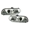 Φανάρια εμπρός Alfa Romeo 156 (1997-2003)led - chrome , με λάμπες (Η1) - σετ 2τμχ.