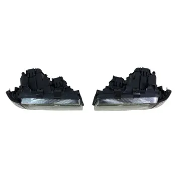 Φανάρια εμπρός Bmw E36 (1991-2000) 4d sedan angel eyes - μαύρα , χωρίς λάμπες (Η7) - σετ 2τμχ.