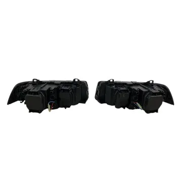 Φανάρια εμπρός Bmw E36 (1991-2000) 4d sedan angel eyes - μαύρα , χωρίς λάμπες (Η7) - σετ 2τμχ.
