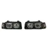 Φανάρια εμπρός BMW E36 (1991-2000) 4d sedan angel eyes - chrome , χωρίς λάμπες (Η7) - σετ 2τμχ.