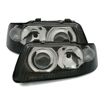 Φανάρια εμπρός Audi A3 (2000-2003) - μαύρα , χωρίς λάμπες (Η1/H7) - σετ 2τμχ.