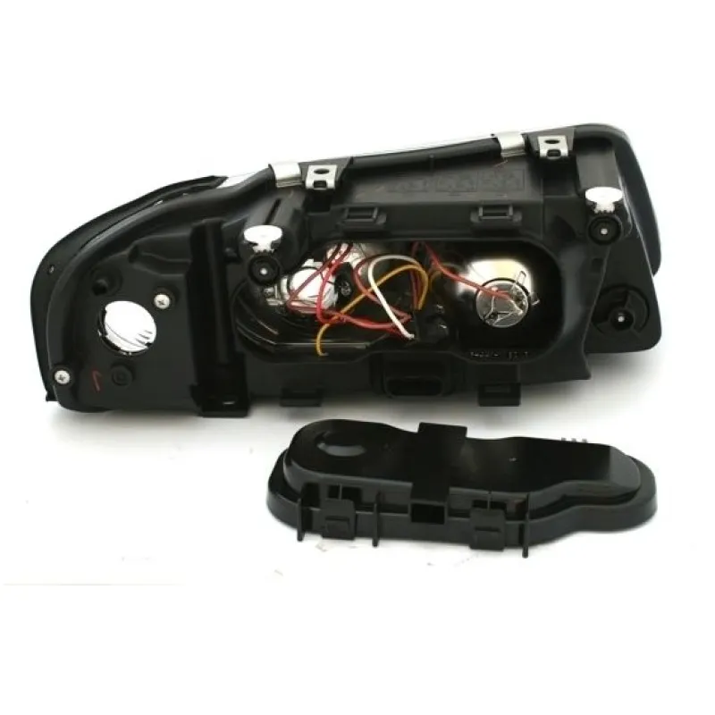 Φανάρια εμπρός Audi A3 (2000-2003) - μαύρα , χωρίς λάμπες (Η1/H7) - σετ 2τμχ.