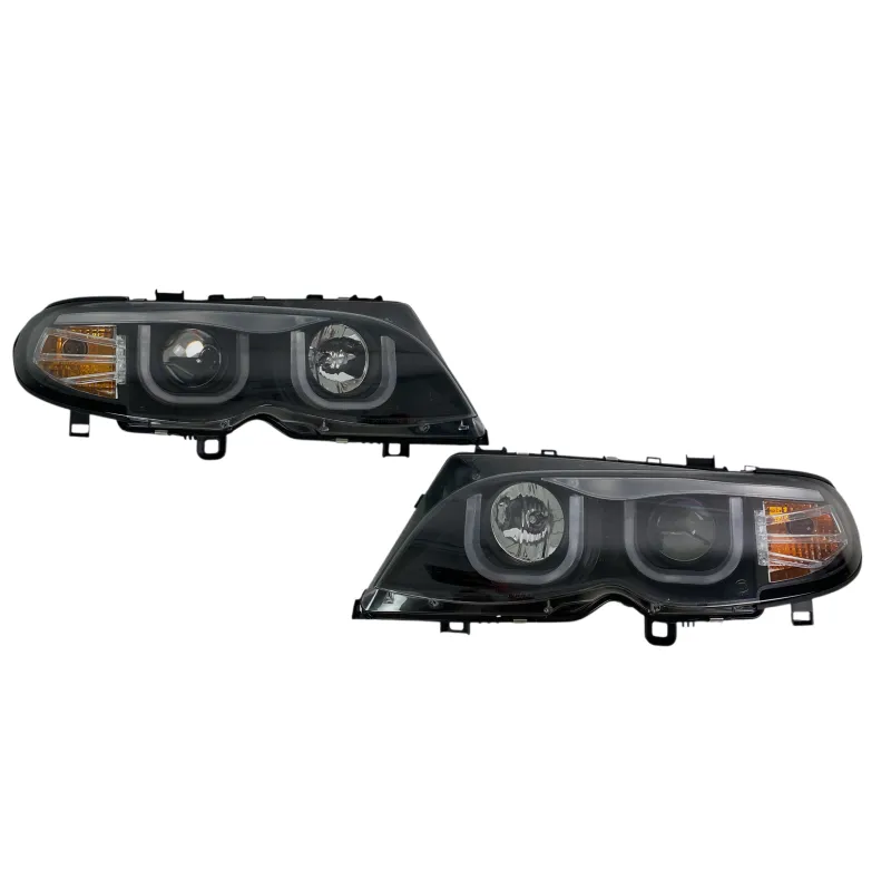 Φανάρια εμπρός BMW E46 (2001-2005) με 3D angel eyes sedan,combi