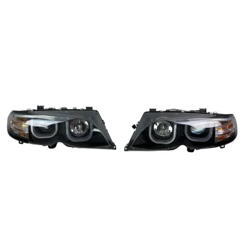 Φανάρια εμπρός BMW E46 (2001-2005) με 3D angel eyes sedan,combi