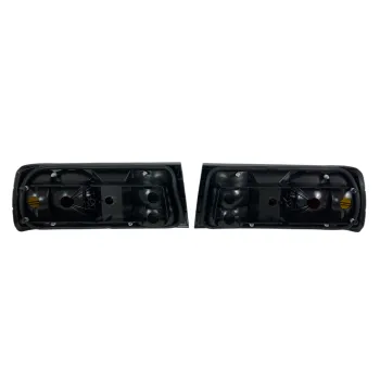 Πίσω φανάρια BMW E30 (1988-1991) - μαύρα χρωμίου - σετ 2τμχ.
