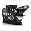 Φανάρια εμπρός Toyota Celica T230 (1999-2005) angel eyes - μαύρα , με λάμπες (Η1) - σετ 2τμχ.
