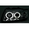 Φανάρια εμπρός Audi A3 (1996-2000) angel eyes - χρωμίου , με λάμπες (Η1) - σετ 2τμχ.