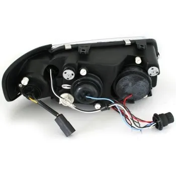 Φανάρια εμπρός Audi A3 (1996-2000) angel eyes - χρωμίου , με λάμπες (Η1) - σετ 2τμχ.