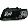 Φανάρια εμπρός Audi A3 (1996-2000) led - μαύρα , με λάμπες (Η1) - σετ 2τμχ.