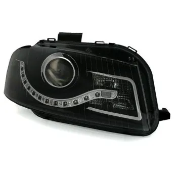 Φανάρια εμπρός Audi A3 (2003-2008) led Dayline - μαύρα , με λάμπες (Η9) - σετ 2τμχ.