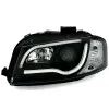 Φανάρια εμπρός Audi A3 (2003-2008) led Lightbar Design -μαύρα , με λάμπες (H7/Η1) - σετ 2τμχ.