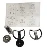 Μάσκα Audi A3 (2003-2008) με βάση για σήμα - RS-Look μαύρη