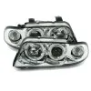 Φανάρια εμπρός Audi A4 (1995-1998) angel eyes - chrome , με λάμπες (Η1) - σετ 2τμχ.