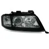 Φανάρια εμπρός Audi A6 (1997-2001) / Allroad 1999-2005 angel eyes - μαύρα , με λάμπες (Η7) - σετ 2τμχ.