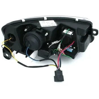 Φανάρια εμπρός Audi A6 4F (2004-2008) led lightbar - chrome , με λάμπες (Η1) - σετ 2τμχ.