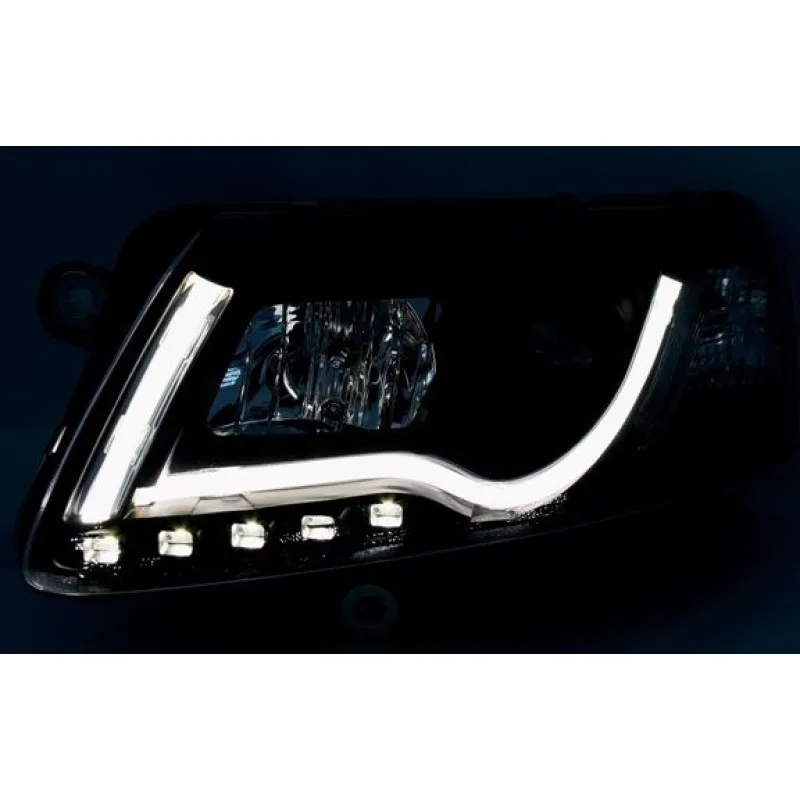Φανάρια εμπρός Audi A6 4F (2004-2008) led lightbar, χωρίς λάμπες (Η7) - σετ 2τμχ.