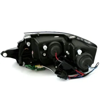 Φανάρια εμπρός Audi TT (1998-2005) led Dayline - μαύρα , με λάμπες (Η1) - σετ 2τμχ.