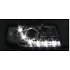 Φανάρια εμπρός Audi 80 (1991-1994) led - chrome , με λάμπες (Η1) - σετ 2τμχ.