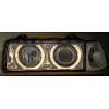 Φανάρια εμπρός BMW E36 (1991-2000) 4d sedan angel eyes - chrome , χωρίς λάμπες (Η7) - σετ 2τμχ.