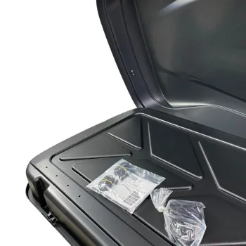 Μπαγκαζιέρα οροφής Junior Easy 145x94x40cm με μονόπλευρο άνοιγμα και κλειδί, 420 λίτρα - μαύρη