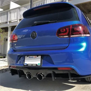 Diffuser προφυλακτήρα Vw Golf 6 R20 - μαύρο γυαλιστερό