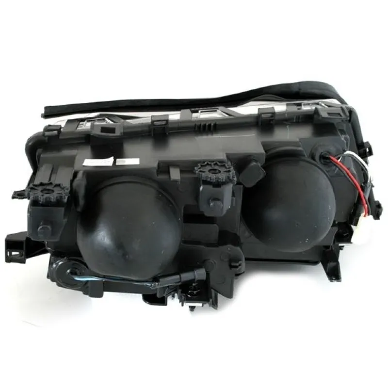 Φανάρια εμπρός BMW E46 sedan (2001-2005) angel eyes - μαύρα , χωρίς λάμπες (Η7) - σετ 2τμχ.