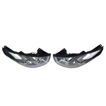Φανάρια εμπρός Hyundai Tucson IX35 (2010-2013) angel eyes - chrome , με λάμπες (Η1) - σετ 2τμχ.