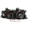 Φανάρια εμπρός BMW E32 /E34 (1989-1995) angel eyes - μαύρα , χωρίς λάμπες (Η7) - σετ 2τμχ.