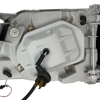 Φανάρια εμπρός Toyota Land Cruiser FJ90 (1996-2003) angel eyes - μαύρα , με λάμπες (Η1) - σετ 2τμχ.