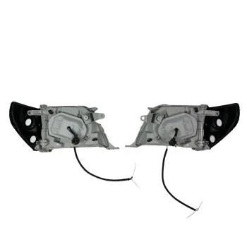 Φανάρια εμπρός Toyota Land Cruiser FJ90 (1996-2003) angel eyes - chrome , με λάμπες (Η1) - σετ 2τμχ.