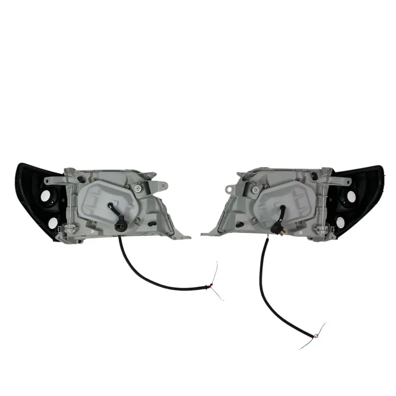 Φανάρια εμπρός Toyota Land Cruiser FJ90 (1996-2003) angel eyes - chrome , με λάμπες (Η1) - σετ 2τμχ.