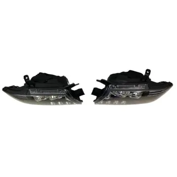 Φανάρια εμπρός Mitsubishi Pajero (2001-2006) angel eyes - μαύρα , με λάμπες (Η1) - σετ 2τμχ.