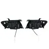 Φανάρια εμπρός Mitsubishi Pajero (2001-2006) angel eyes - μαύρα , με λάμπες (Η1) - σετ 2τμχ.