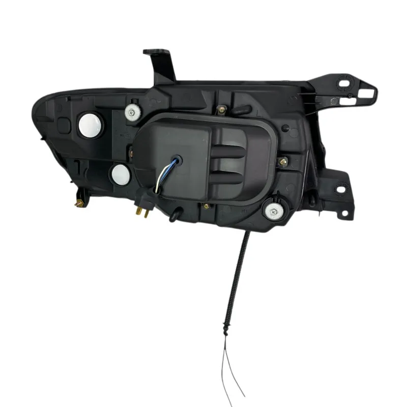 Φανάρια εμπρός Mitsubishi Pajero (2001-2006) angel eyes - μαύρα , με λάμπες (Η1) - σετ 2τμχ.