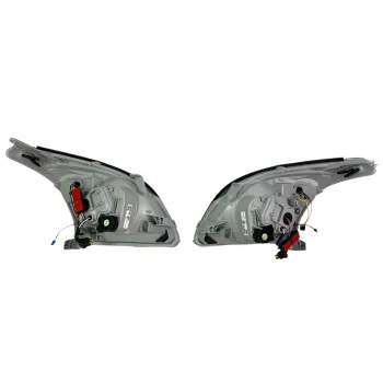 Φανάρια εμπρός Led Toyota Land Cruiser 120 (2003-2009) led - μαύρα , με λάμπες (Η7) - σετ 2τμχ.