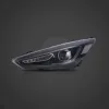 Φανάρια εμπρός Ford Focus (2015-2018) led μαύρα, χωρίς λάμπες (D2S) - σετ 2τμχ.