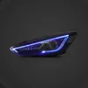 Φανάρια εμπρός Ford Focus (2015-2018) led μαύρα, χωρίς λάμπες (D2S) - σετ 2τμχ.